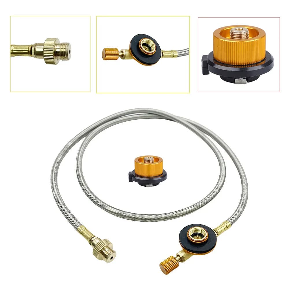 Outdoor camping stove Butane adapter Divided cooker Converter Connection pipe Gas tanks Extension pipe Picnic accessories Equipment