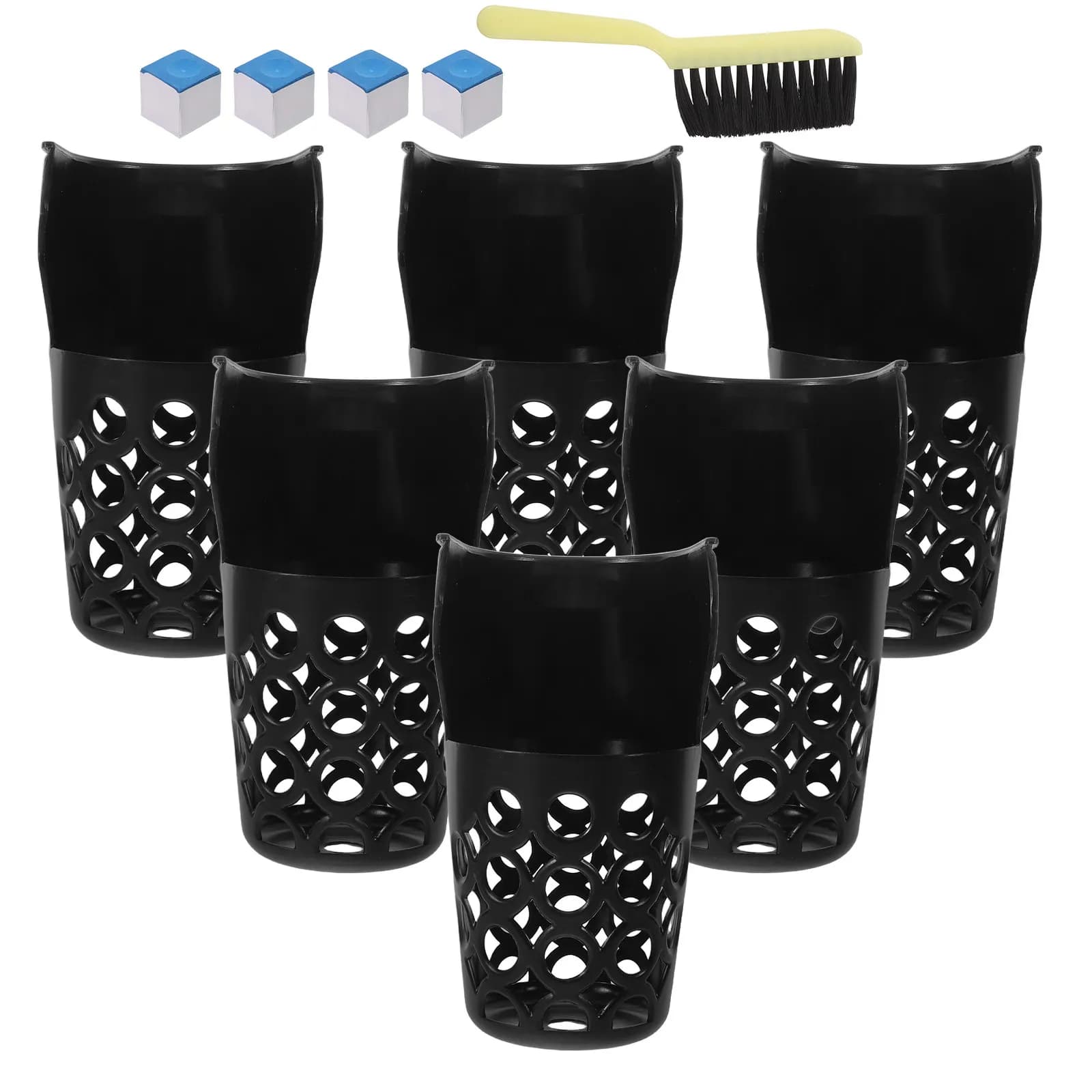 1Set Professional Pool Billiard Accessories Set Includes Extra Capacity Drop Pockets Cue Stick Chalk and Felt Penetrating