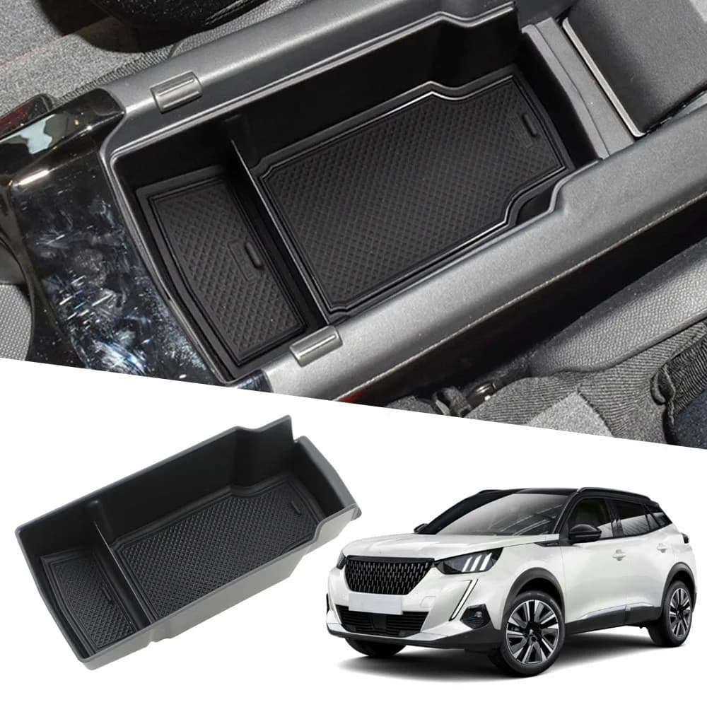 Per Peugeot 2008 208 II 2019 2020 2021 2022 2023 2024 Bracciolo Scatola di Immagazzinaggio Vassoio Centrale Contenitore Titolare Organizzatore Accessori