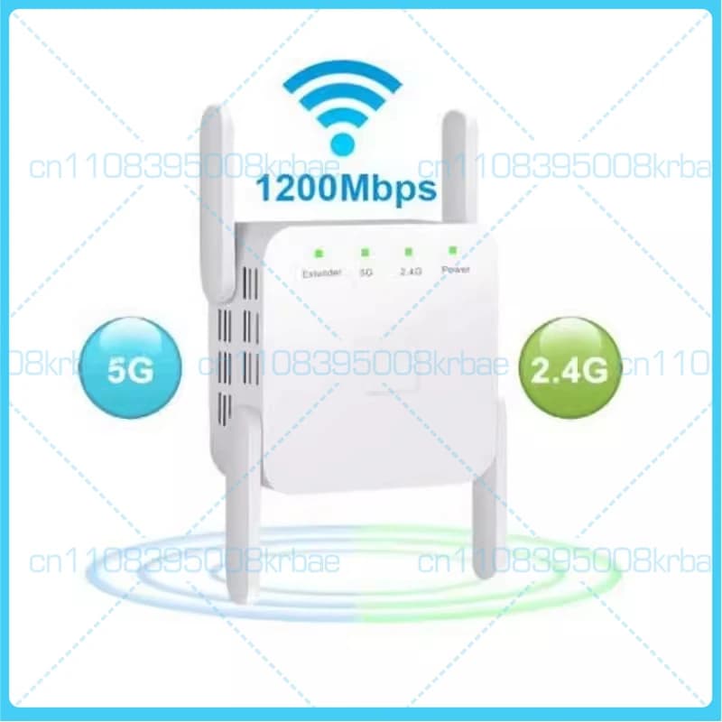 Ripetitore WiFi 1200M, Amplificatore di Segnale Wireless con Doppio Chip per Potenziamento WiFi