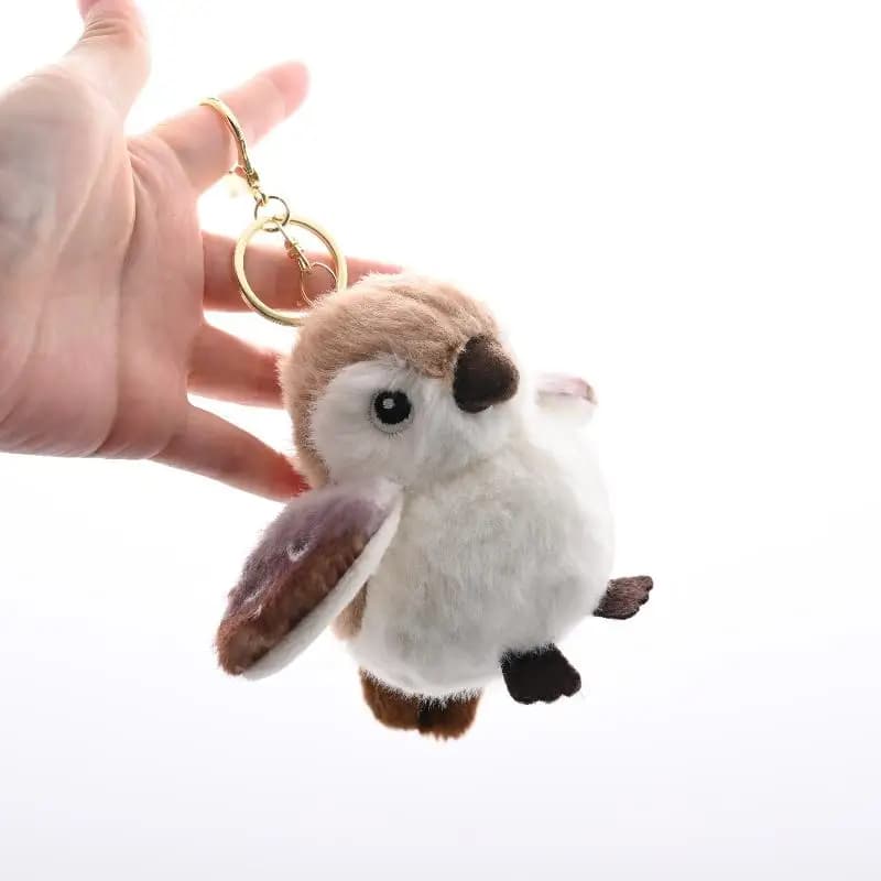 1 pz cartone animato paffuto pappagallo passero borsa da scuola portachiavi simpatico uccello ciondolo in peluche squisito regalo di compleanno decorazione auto