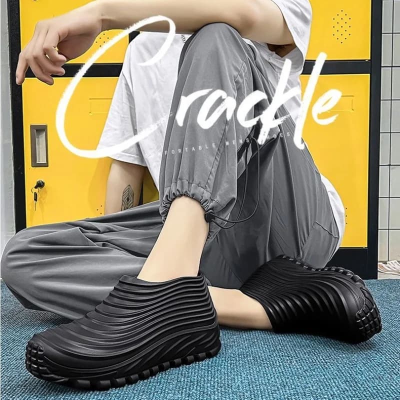 Stivali slip-on antiscivolo da donna, scarpe da pioggia leggere per tutte le stagioni con solette ammortizzanti e materiale Eva con suola antiscivolo, adatti per giardinaggio, escursioni, pendolarismo - Stivali neri facili da pulire, alla moda e alla moda per l'uso all'aperto