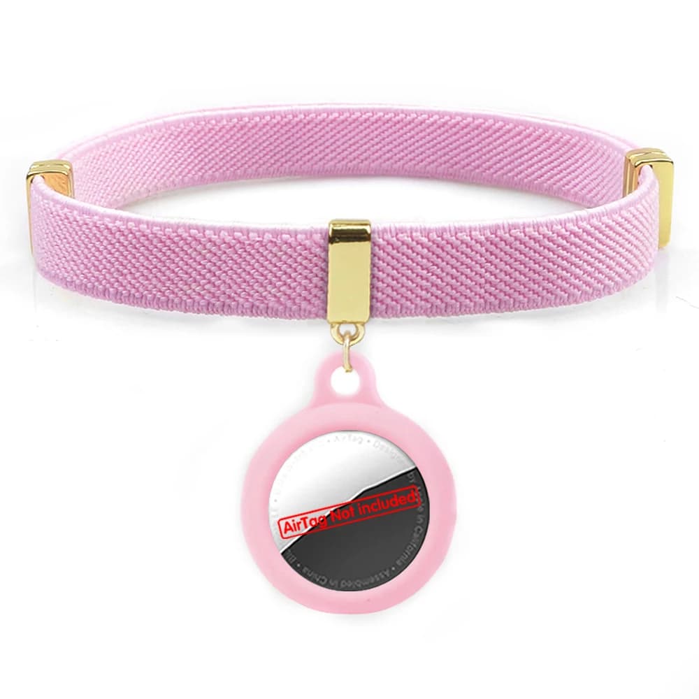 Collari alla Moda per Gatti con Supporto AirTag in Silicone, Collare GPS per Cani Piccoli e Gattini, Collare Elastico per Animali Domestici