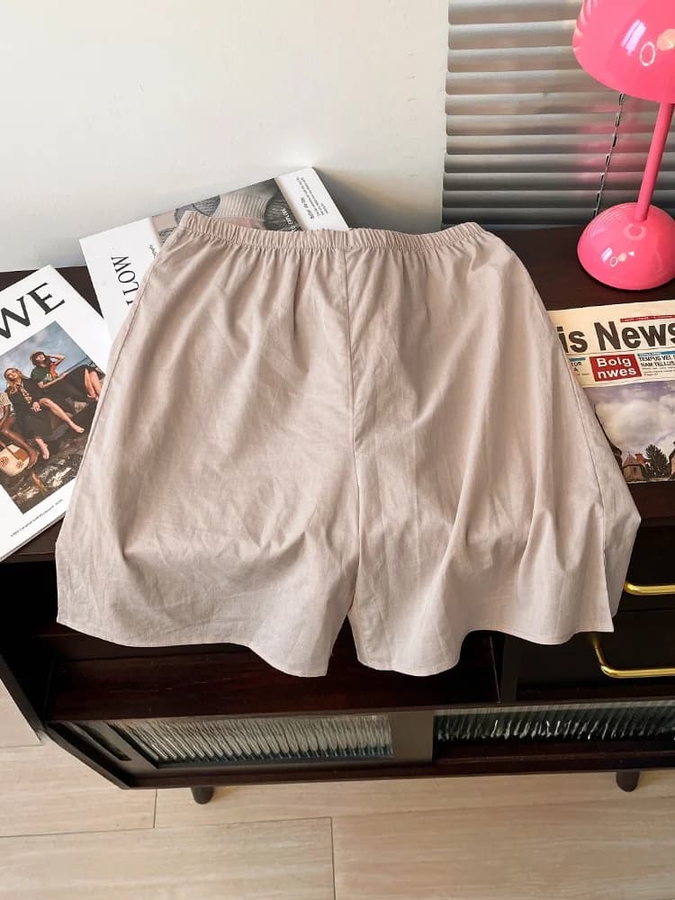 Pantaloncini sottili da donna estivi, larghi, da indossare sotto, con elastico in vita, anti-trasparenza, abbinabili a gonne, a tre quarti