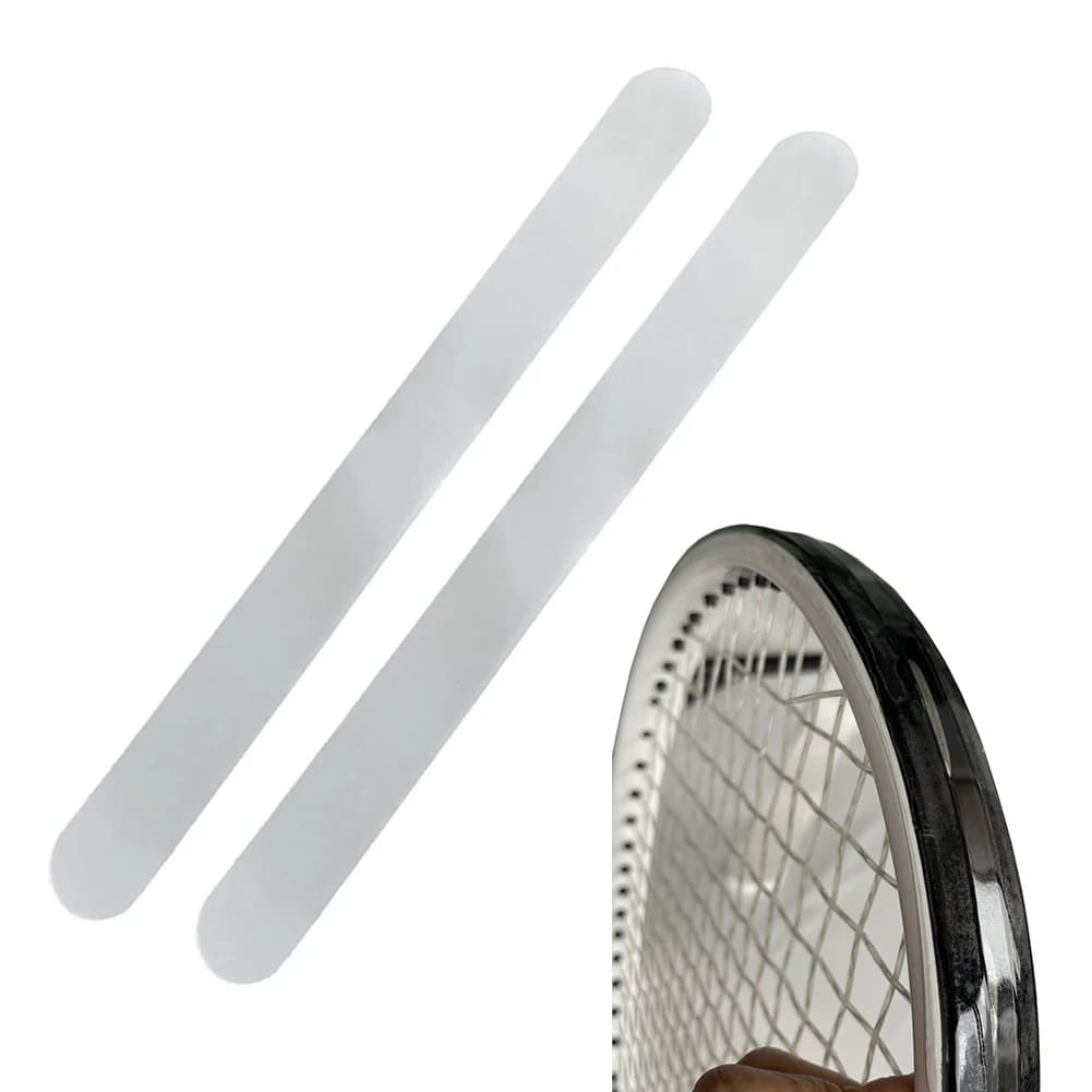 2-piece tennis racket protection tape 37 cm transparent film for durability and protection of extended rack