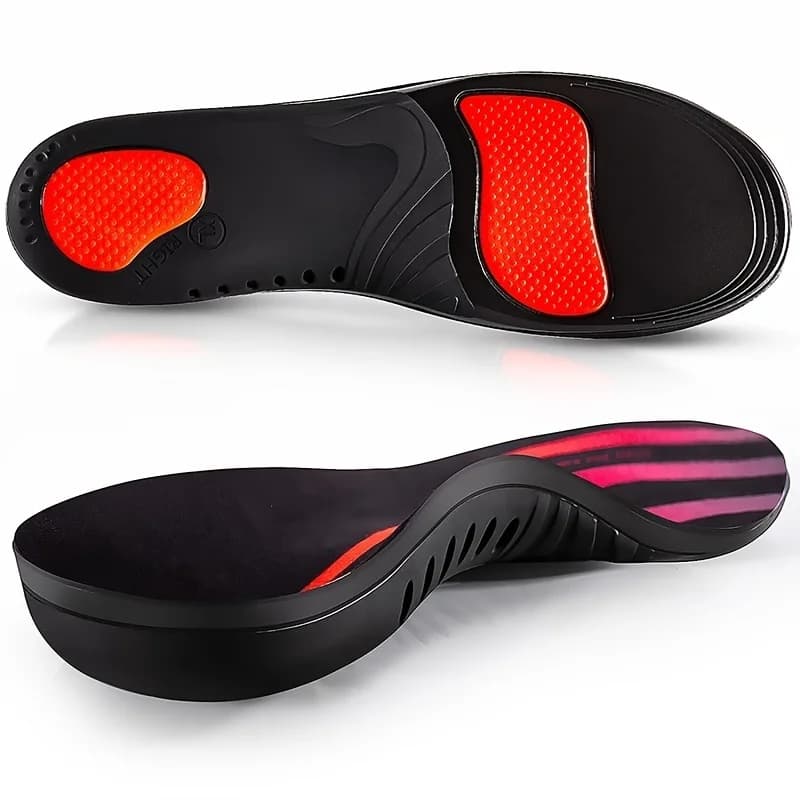 4 solette premium per piedi in gel PU, assorbimento degli urti, traspiranti, comode, leggere, assorbi sudore