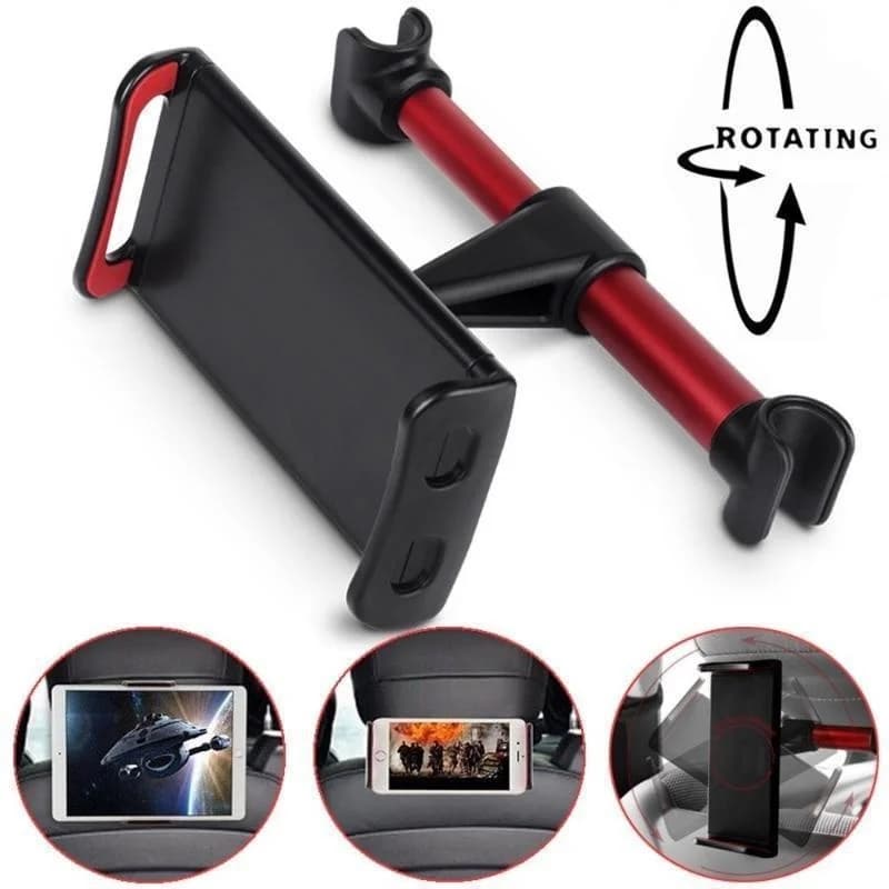 Car Seat Back Tablet Phone Holder Rear Pillow Tablet Stand Headrest Mounting Bracket Support for 4-11" Pad and Phone