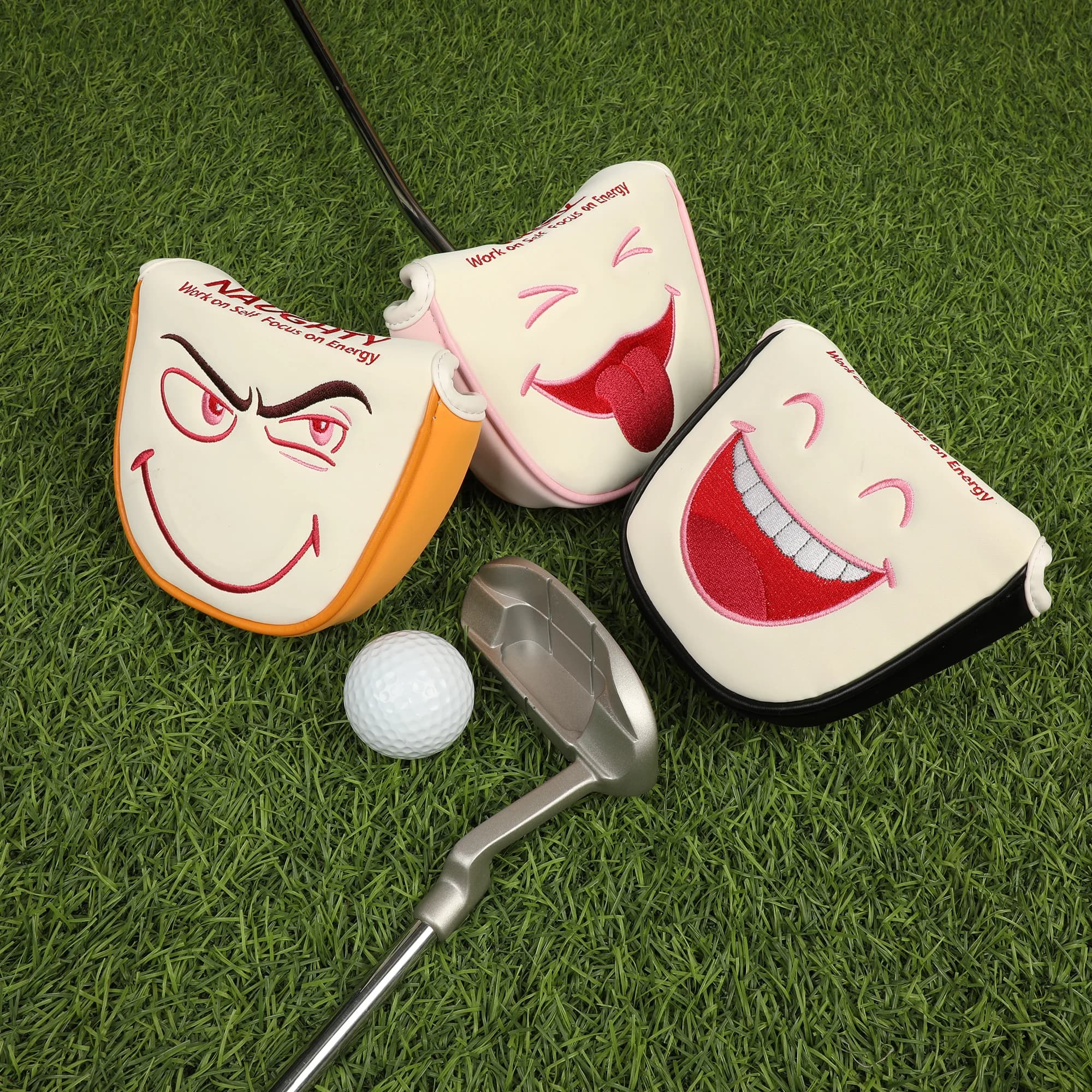 1 copricapo per putter da golf, in pelle PU, chiusura magnetica, protezione per putter universale, resistente ai graffi, per donna