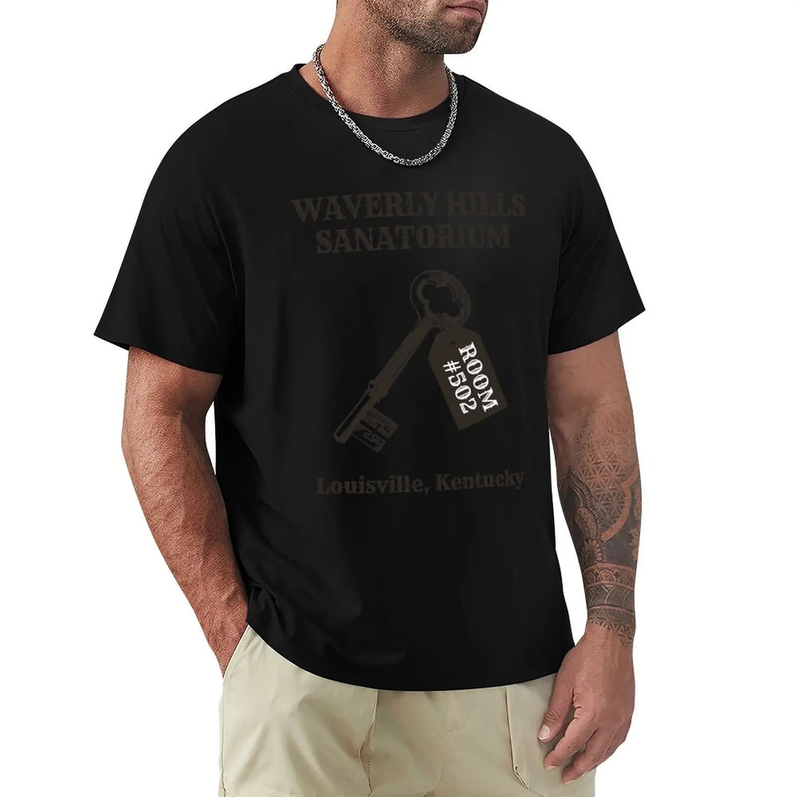 T-shirt Waverly Hills Sanatorium Room 502 T-shirt classica in cotone con girocollo