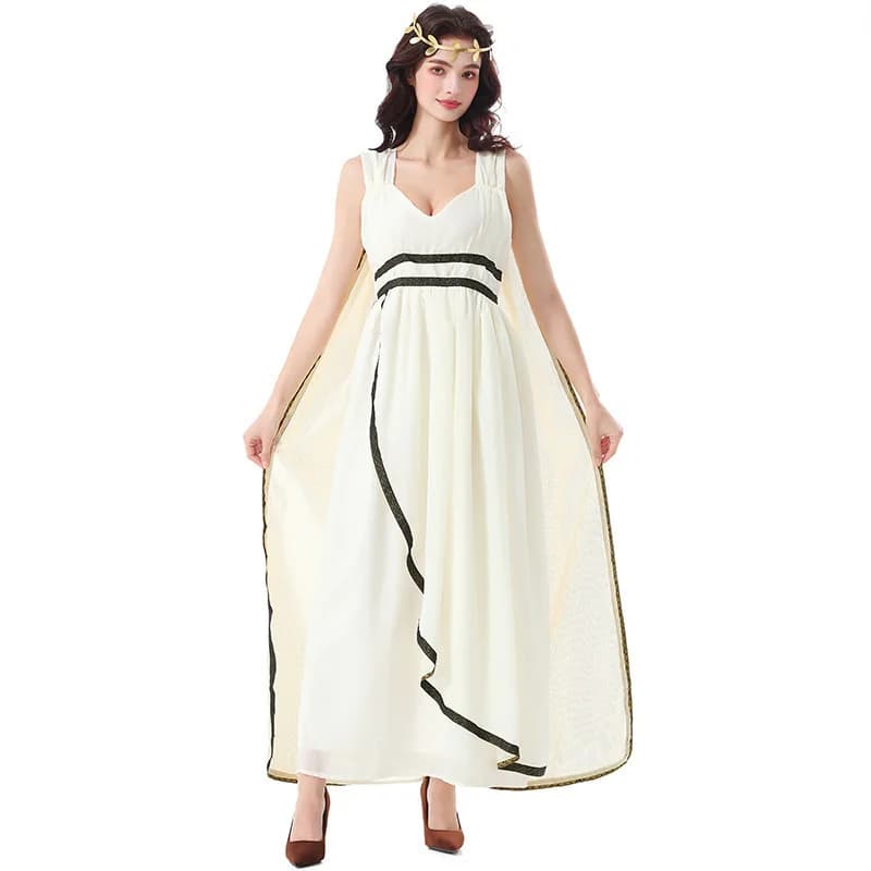 Greek Goddess Cosplay Costume, Adult Women's Long Skirt, Halloween Performance Costume Factory