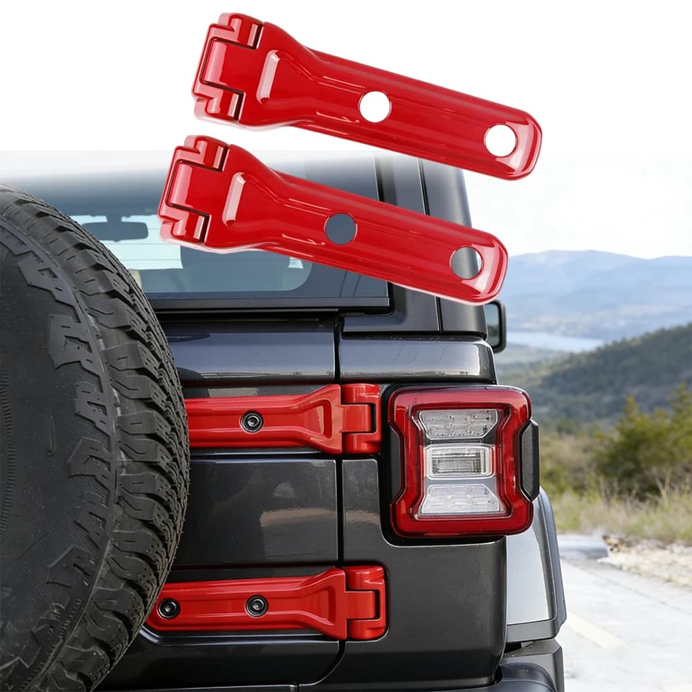2 pz. Coperture/Cornici per Cerniere Ruota di Scorta Posteriore in ABS per Jeep Wrangler JL 2018 2019 2020 2021 2022 2023 2024 2025 2026