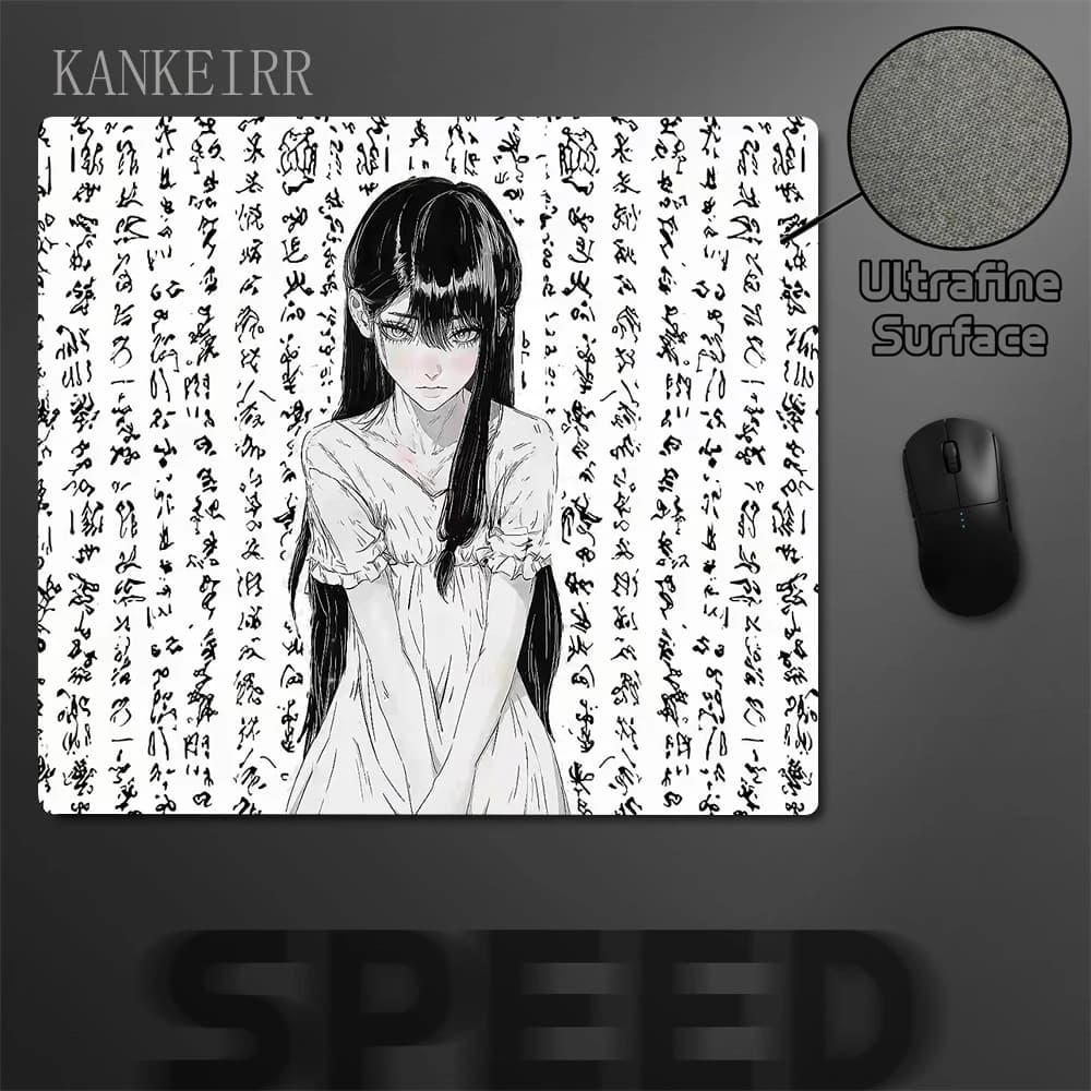 Gioco Professionale Superficie Ultrafine E-Sports Mousepad Anime Girl Mouse Pad Gamer Computer Gaming 45x40 CM Bordo Bloccante Mouse Zerbino