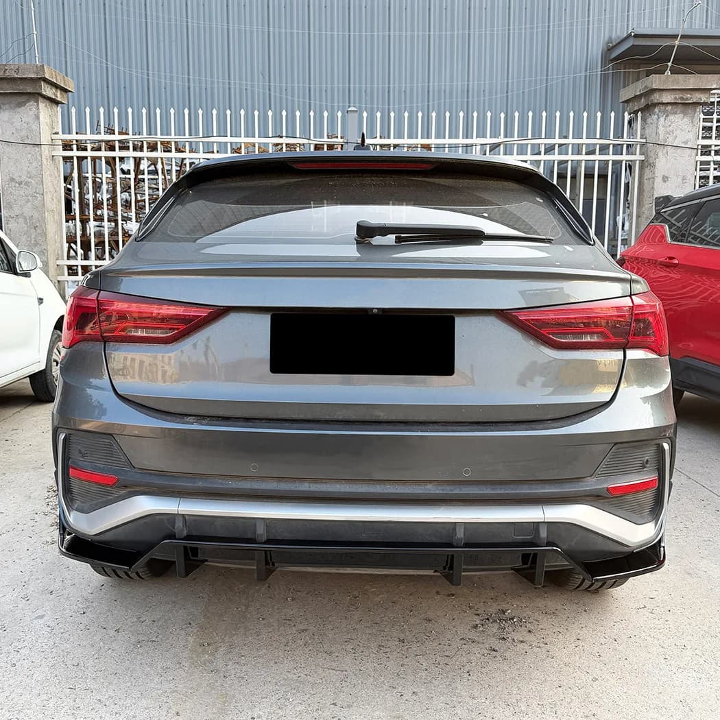 Diffusore Posteriore Nero Lucido per Audi Q3 F3 Sportback 2019-2026, Spoiler e Kit Carrozzeria Compatto