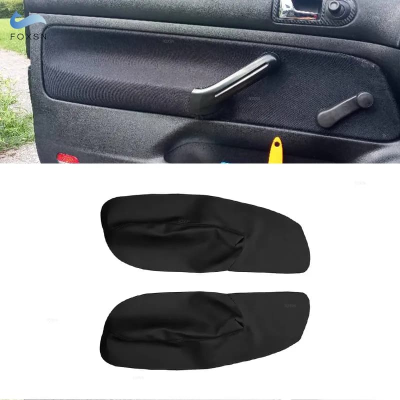 Per VW Golf 4 MK4 1998-2005 Finestra di Controllo Manuale SOLO 3 Porte Auto Porta Anteriore Bracciolo Pannello di Copertura Decor In Pelle Microfibra Trim
