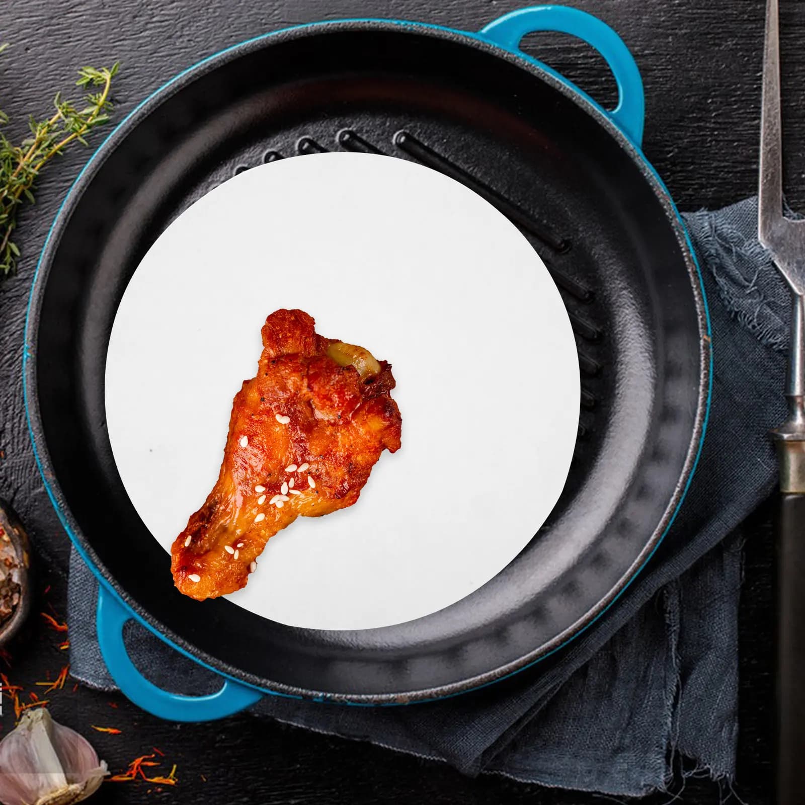 100Pcs 8.5 Inch Round Parchment Paper Double-Sided Silicone Coated Non-Stick Waterproof Oil-Proof Baking Bbq Air Fryer Liner