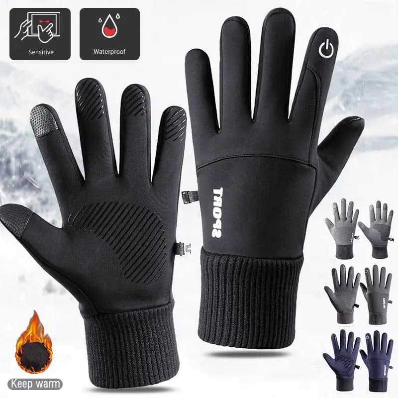 Touchscreen Gloves Winter Warm Gloves Waterproof Wind Proof Full Finger Gloves Bicycle Outdoor Sports Running Motorcycle Skiing