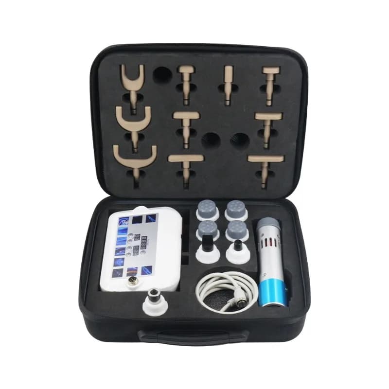 Shock Wave Physiotherapy Instrument 2-in-1 Electromagnetic Massage Chiropractic Gun Extracorporeal Shock Wave Spine Massage Gun