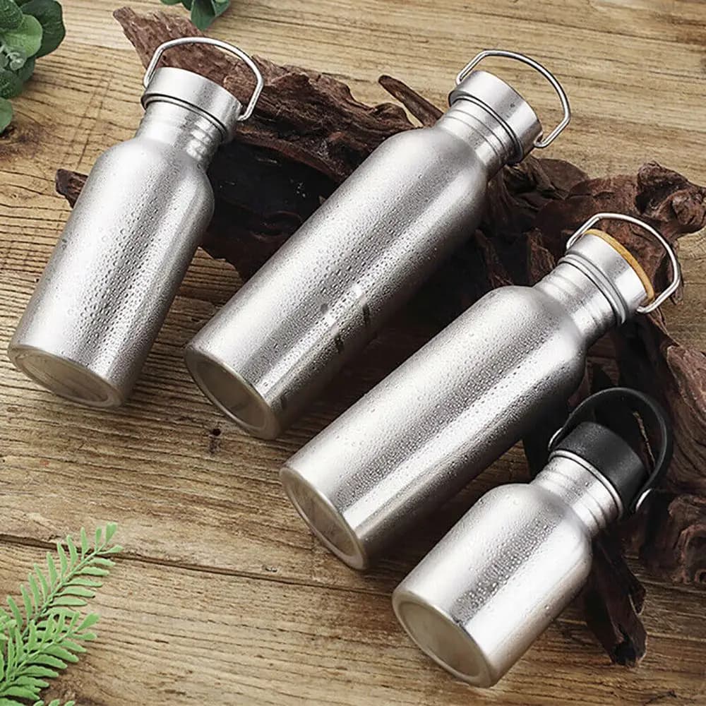 Stainless Steel Bicycle Bag Sport Fitness Single Wall Insulated Metal Bottle