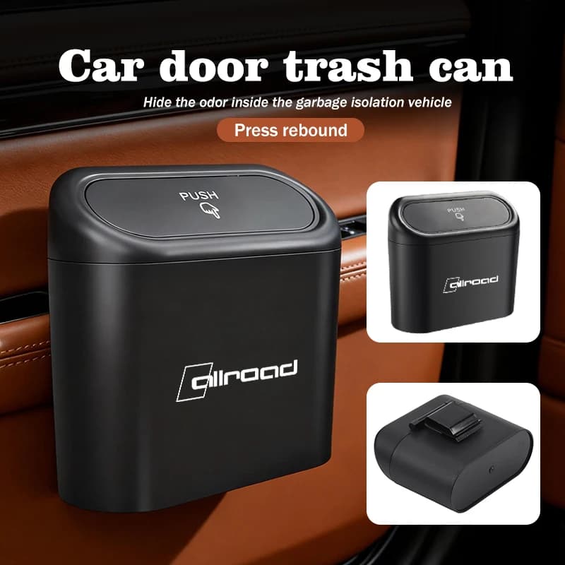Car Garbage Can Storage Box Rubbish Organizer Trash Bin For Audi Quattro RS Sline ABT TT A1 A2 A3 A4 A5 SQ3 SQ4 SQ5 SQ6 SQ7