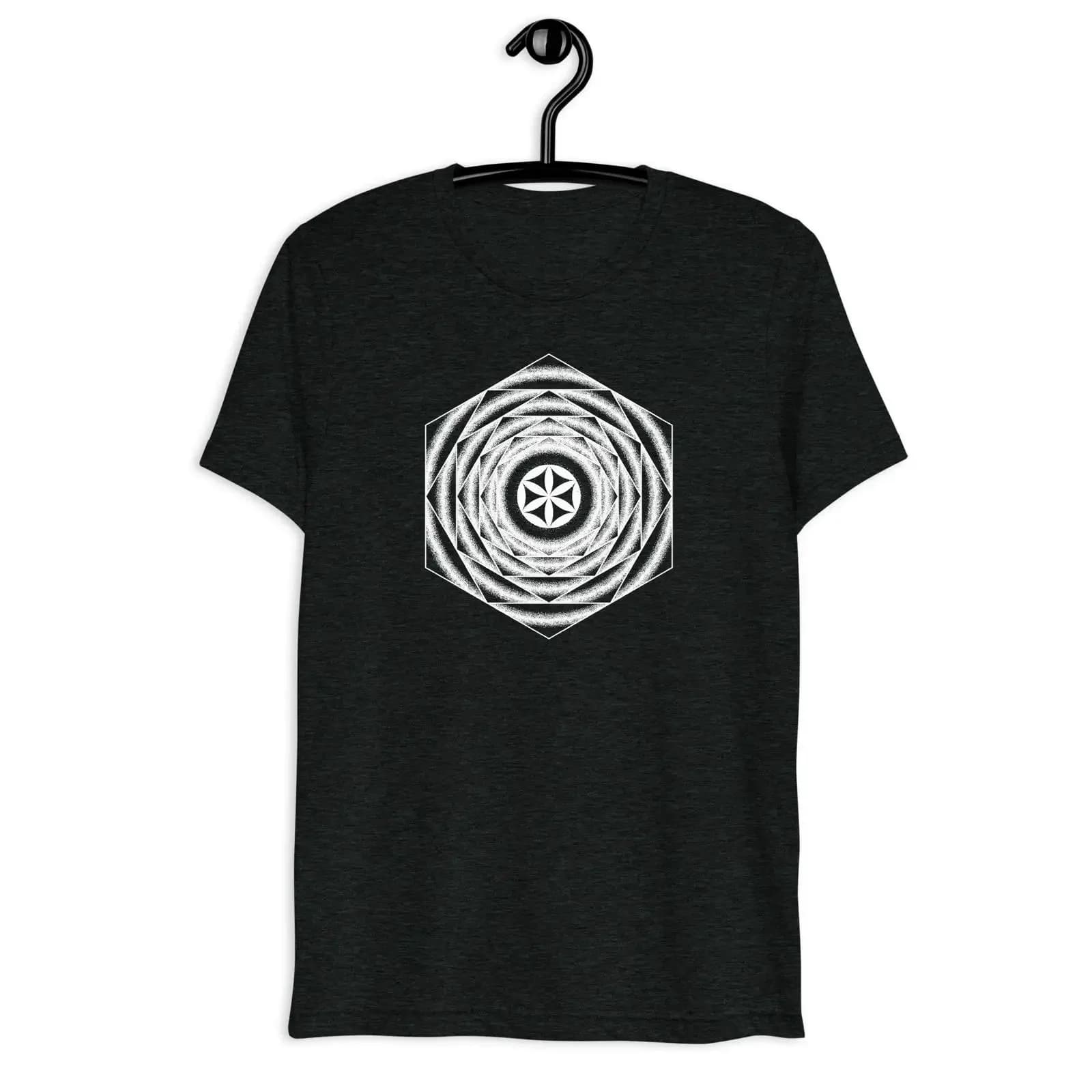 Sacred Geometry Psychedelic T Shirt Seed of Life Flower Visionary Art Festival vintage Washed Top For Everyday Wear Unisex