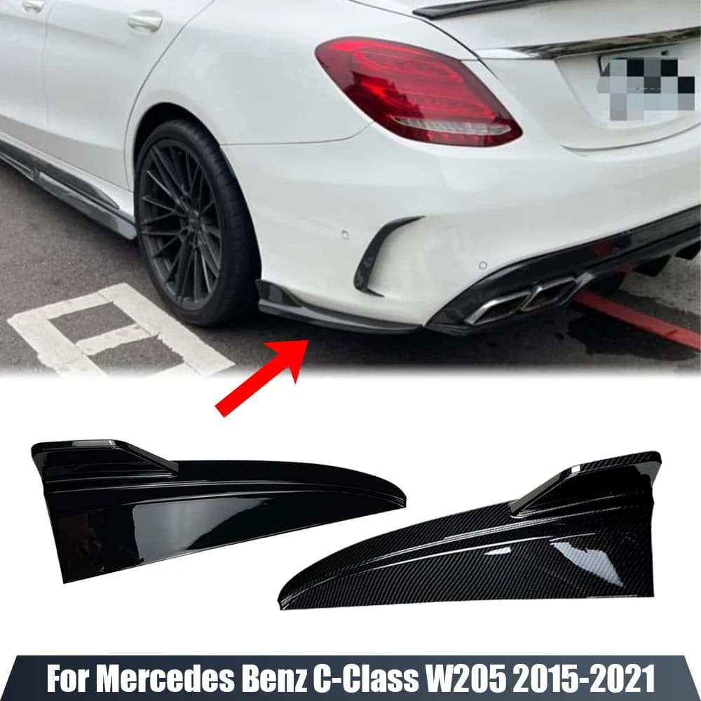 Splitter laterali diffusore paraurti posteriore auto per Mercedes Benz classe C W205 C180 C200 C260 C43 AMG 2015-2021 kit carrozzeria Tuning