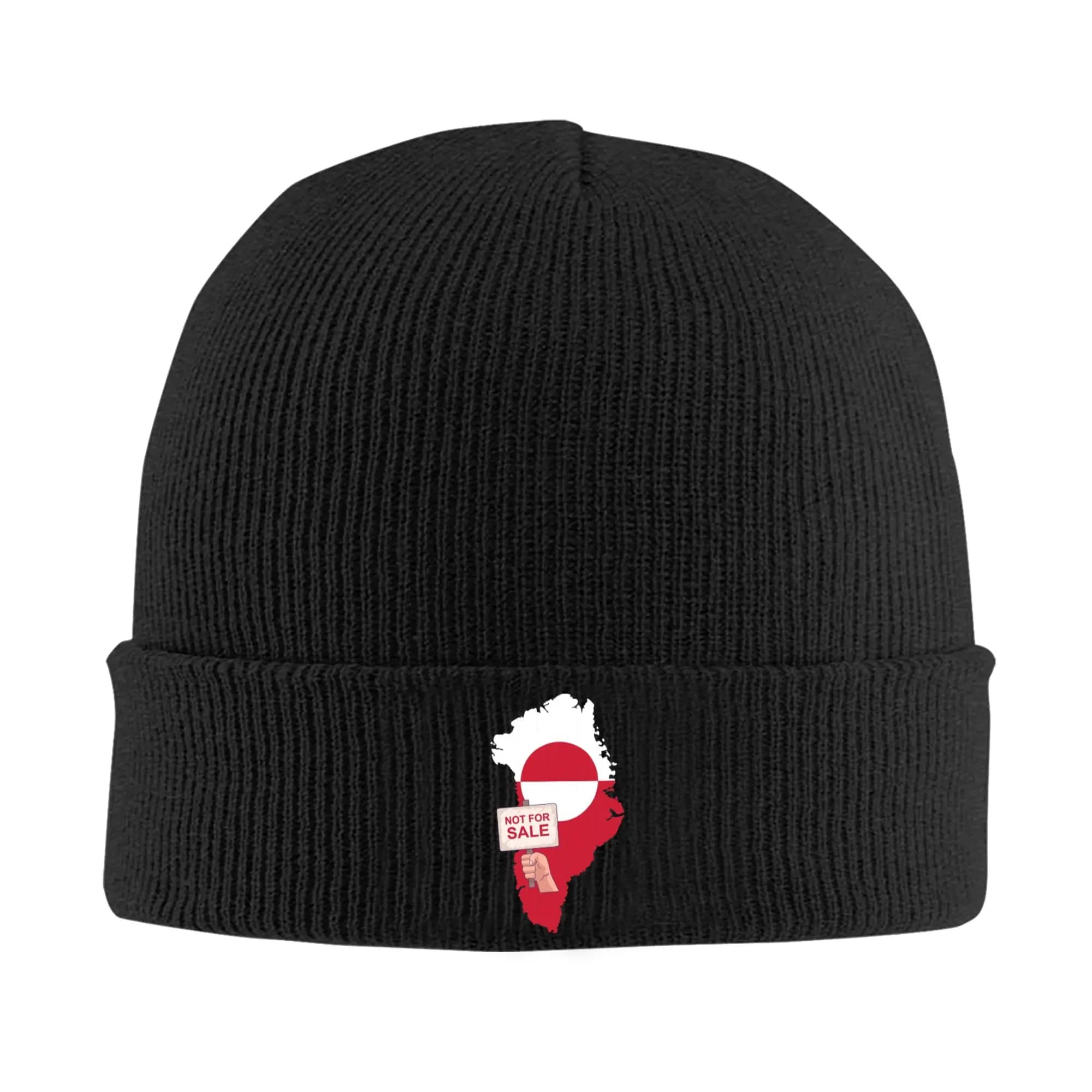 Berretto Lavorato a Maglia 'Greenland Is Not For Sale' - Cappello Invernale Caldo in Acrilico per Uomo e Donna