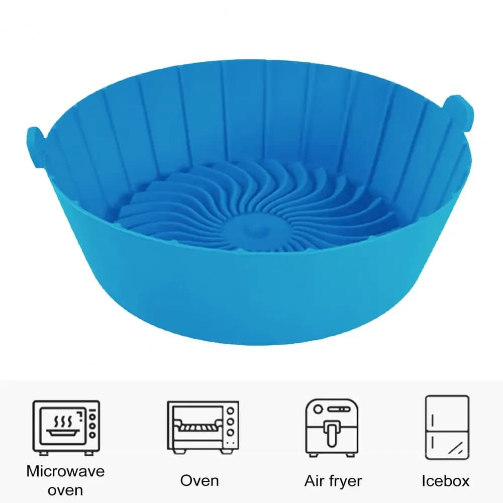 Time-saving Fryer Tool 2-pack Reusable Silicone Fryer Liners Thickened Non-stick Grill Pan Mats Durable Baking Trays for Air