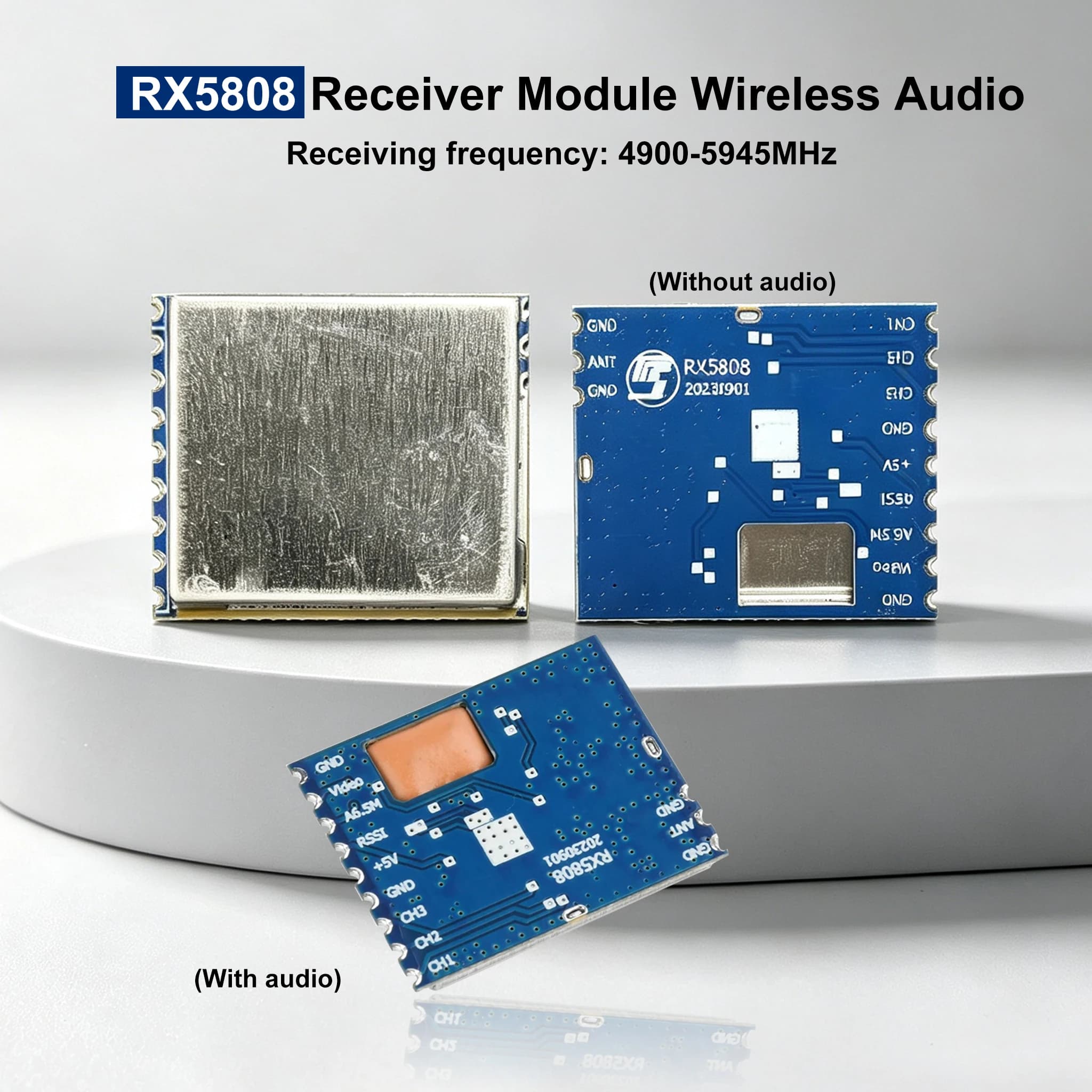 5.8G RX5808 Receiver Module Wireless Audio Video Receiver 4900-5945MHz 8CH for FPV Systems RC Helicopter DIY Drones Parts