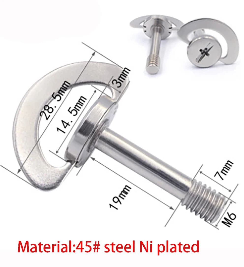 Nuovo filettatura M6 D-Ring 45 # viti di fissaggio per fotocamera in acciaio per treppiede per fotocamera connnect piastra QR monopiede, piastra a sgancio rapido con albero a D