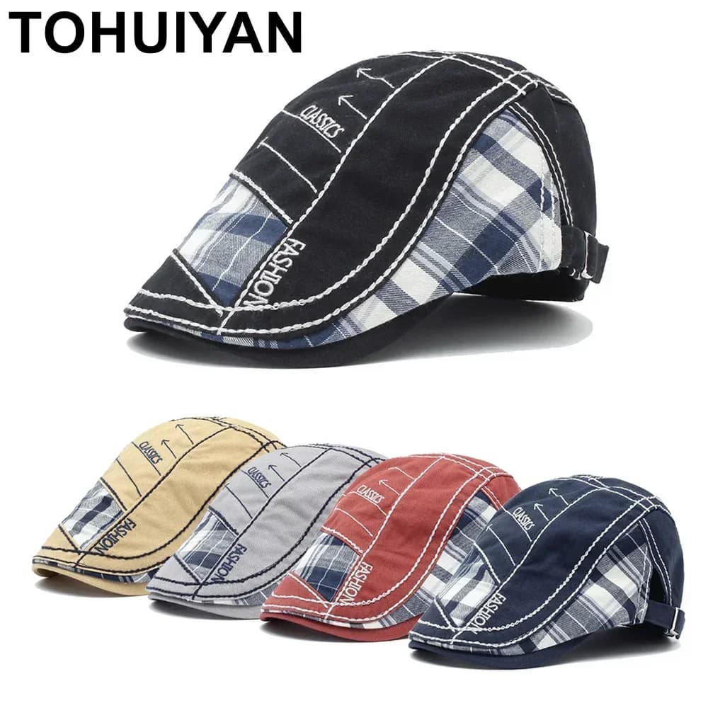 2026 Branded Cotton Newsboy Cap For Men Fashion Flat Caps Women Boinas Ducibill Hat Adult Unisex Bone Gorras Planas Ivy Hats