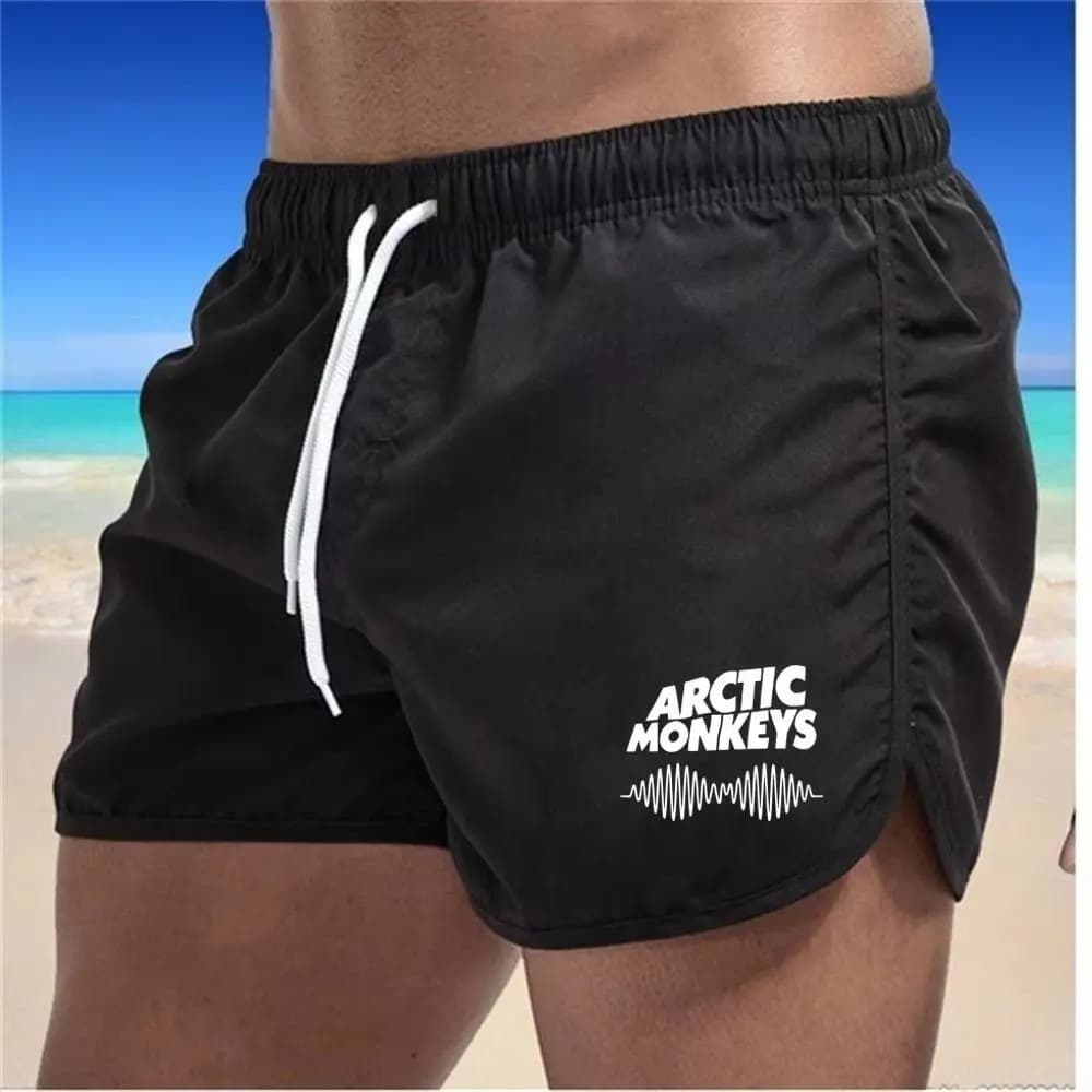 Costume da bagno da uomo con laccetti, pantaloncini da nuoto, costume intero, pantaloncini da surf ad asciugatura rapida, pantaloncini da spiaggia estivi traspiranti