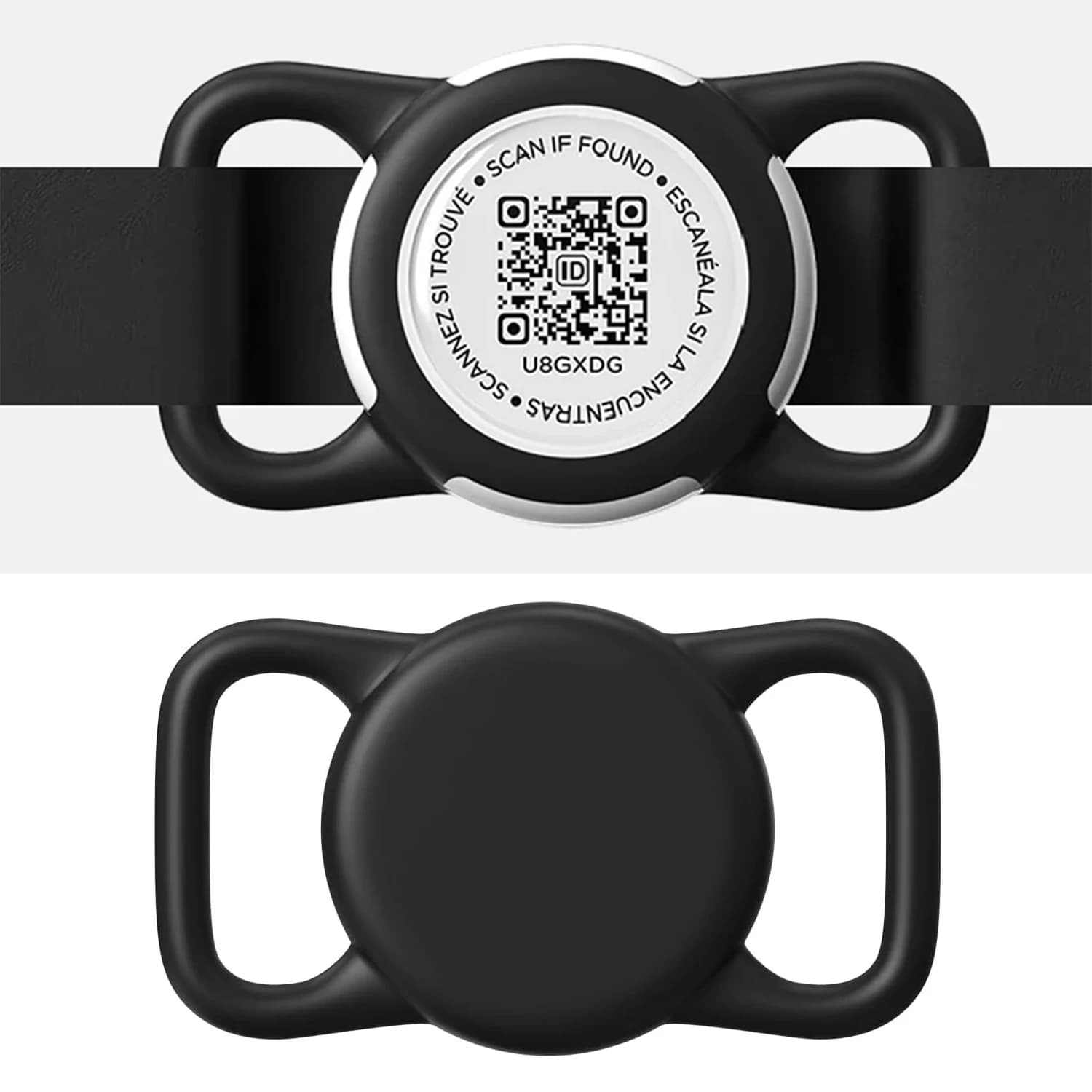 Supporto AirTag impermeabile per collare per cani con etichetta codice QR, custodia protettiva morbida e leggera per collari per cani e gatti