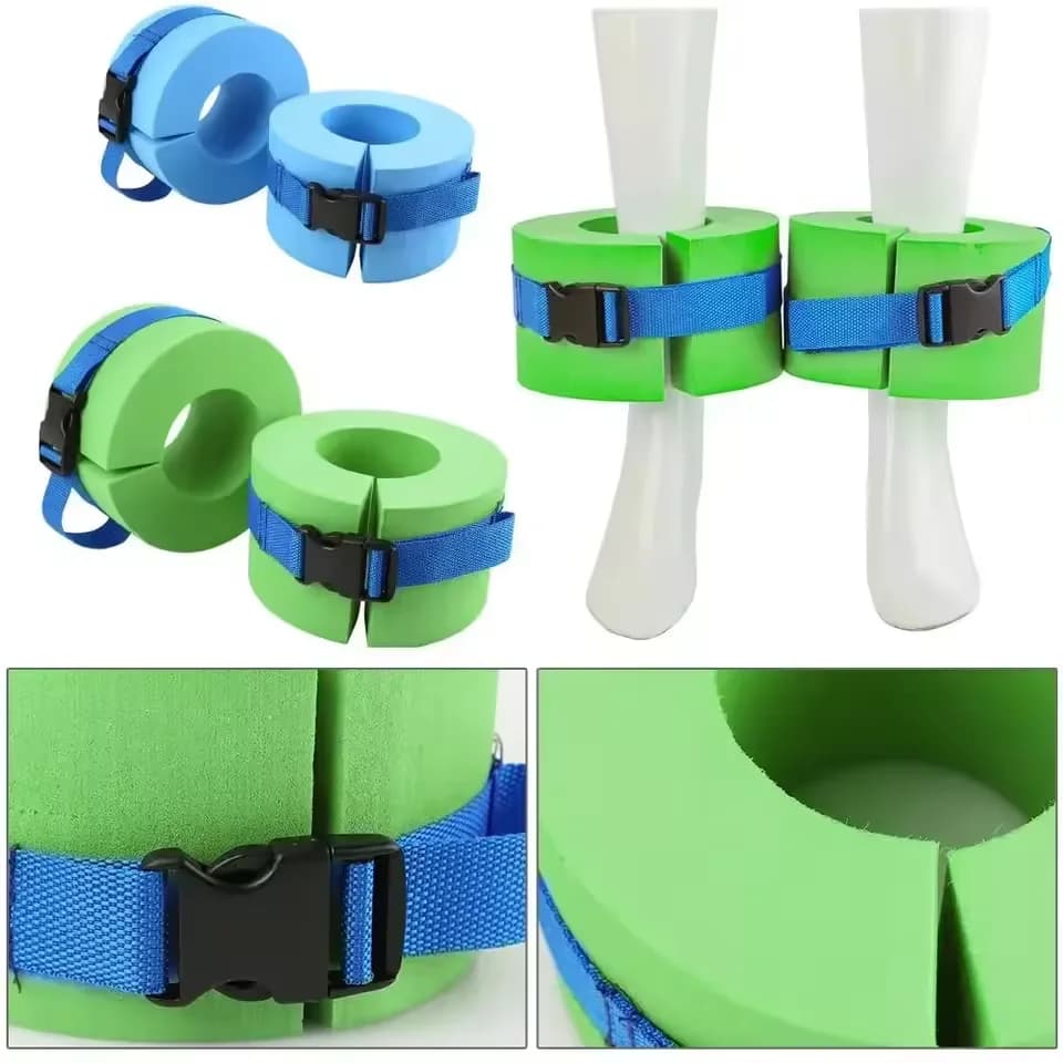 2/1pcs Foam Swimming Float Ring Water Aerobics Exercise Aquatic Cuff Swimming Legging Ankles Arm Floats Ring Water Sports Cuffs