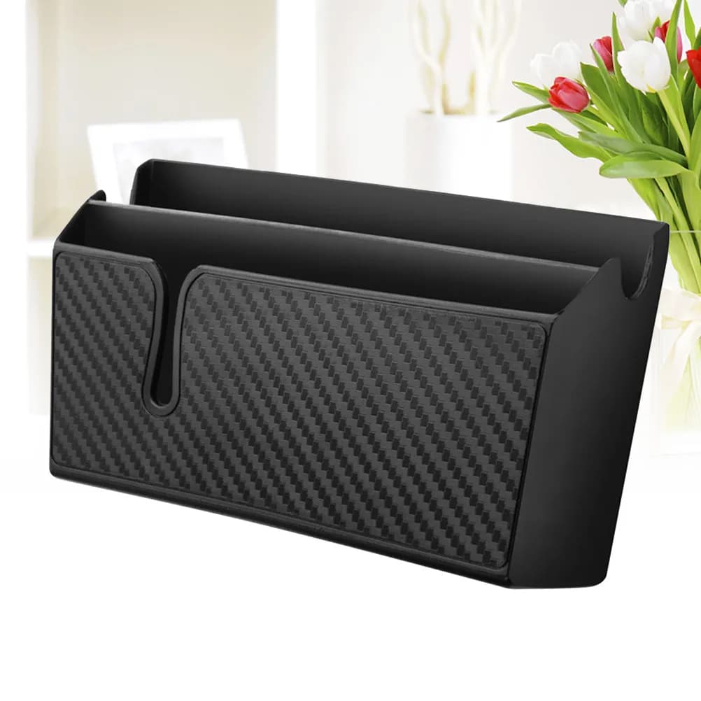 Organizer per Cruscotto Auto, Scatola Portaoggetti Autoadesiva per Telefono, Carte e Contanti, Design Compatto Salvaspazio, Facile Installazione