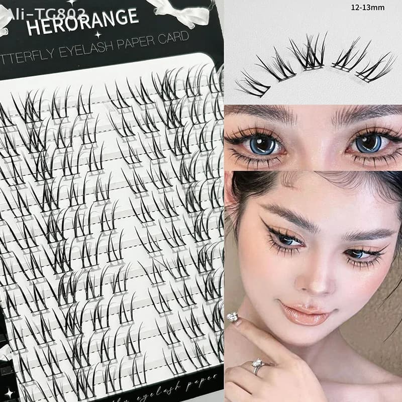 Fake Thai Style Segmentate, Natural Eye Makeup, Without Colla, Fake Self-adhesive Eyelashes in Clamps, Extensions Fai-da- ♪