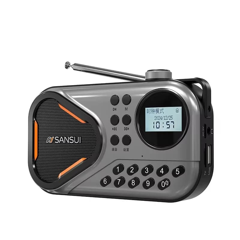 2025 Sansui Z6 Radio FM per anziani Ricarica Mini lettore di schede Altoparlante Bluetooth portatile senza fili Walkman MP3 Volume forte