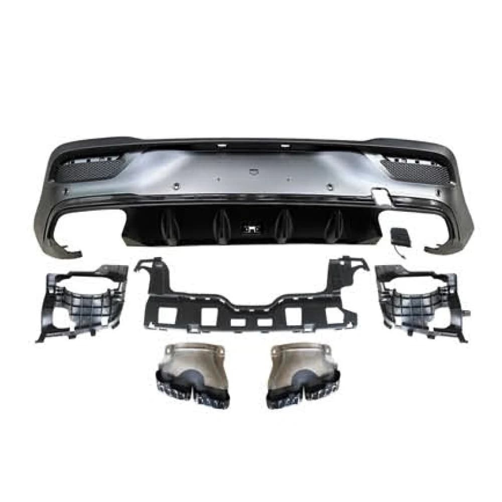 Suitable for GLE COUPE C167 GLE63 COUPE diffuser with black tip, suitable for Mercedes-Benz