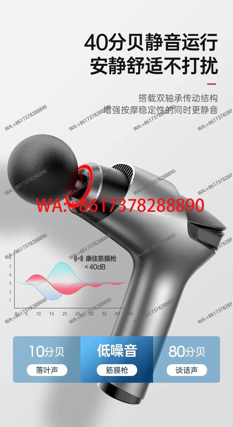 Massage gun for muscles, electrical, silent, professional, special for men, for neck.