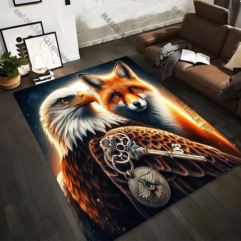 Carpets printed with eagle symbol in 21 sizes, yoga mats for adults, decorations for the living room, customized zerbini