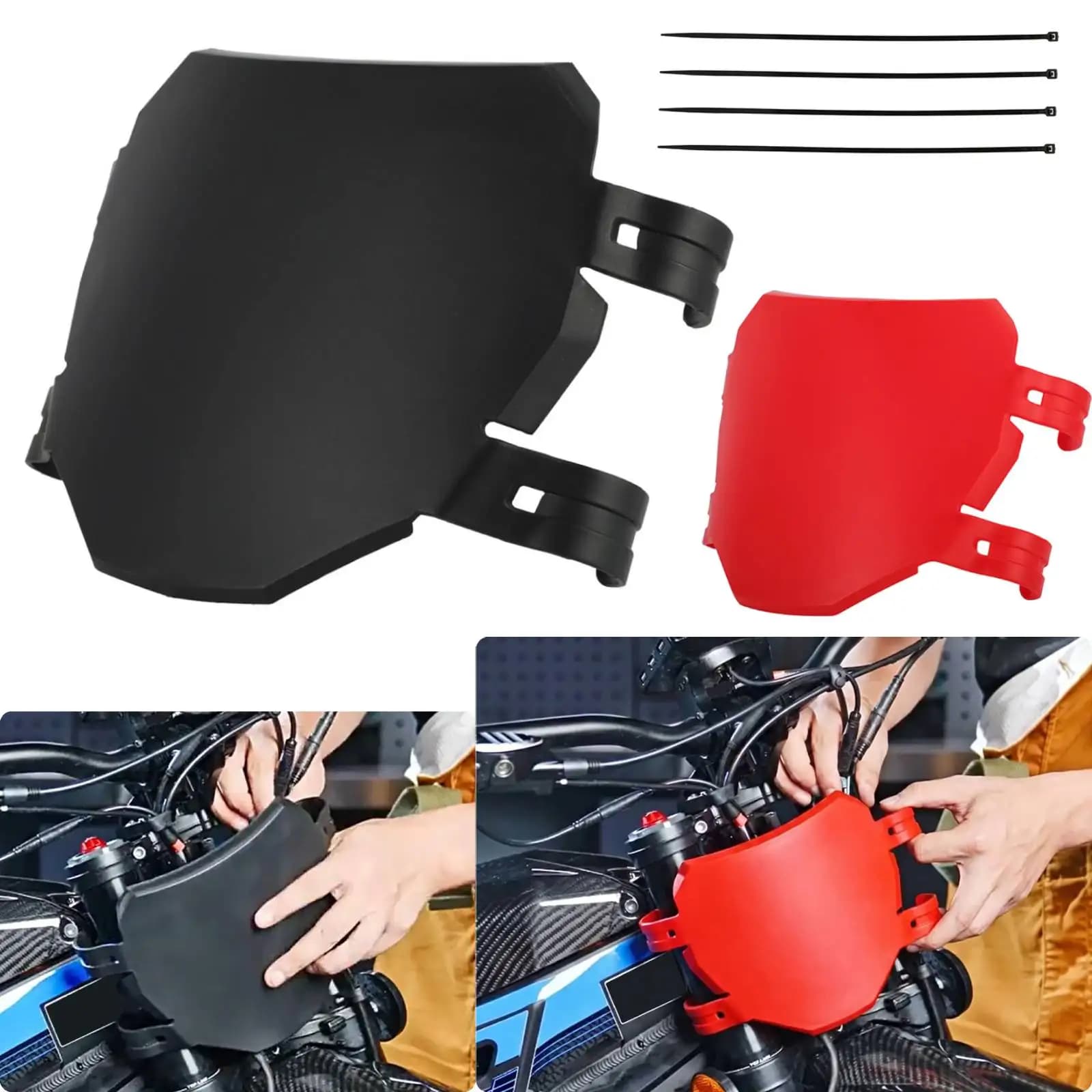 Electric Bike Number Plate for SUR‑RON S/X SUPER73 Ebike Motocross Off-Road Front License Plate with Cable Ties Lightweight