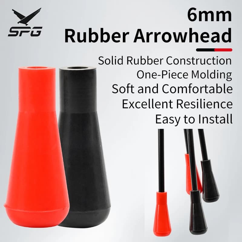 12PCS Rubber Arrowhead Safety Soft Arrow Tip Easy Install for 6mm/8mm Arrow Shaft Outdoor Shooting Game Accessories