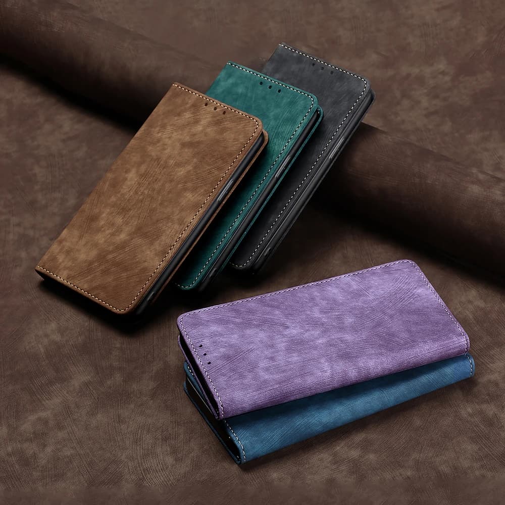 Per Xiaomi Poco X6 Pro 5G custodia materiale per la sensazione della pelle Flip Magnet Stand custodia in pelle portafoglio slot per schede accessori