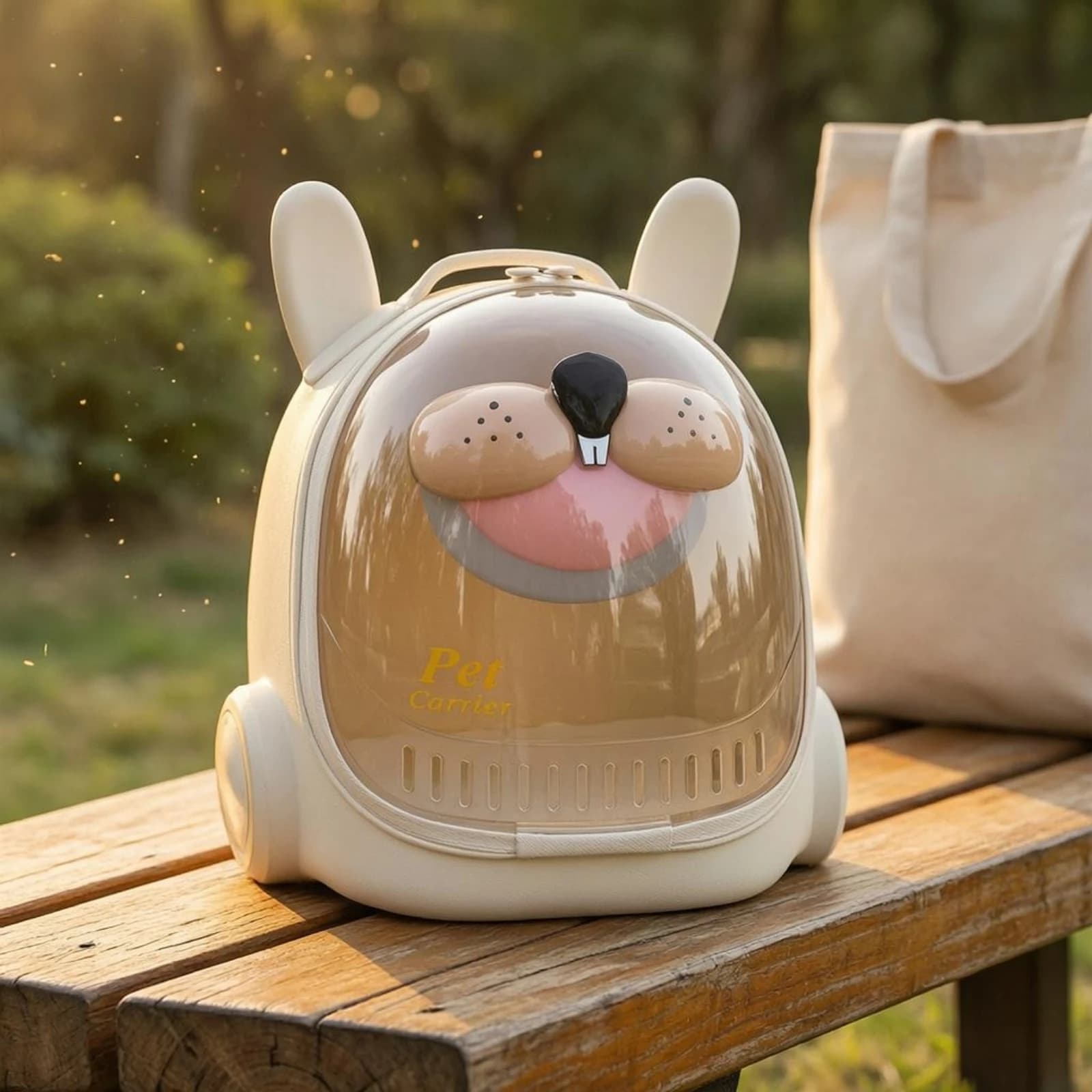 Space Capsule Pet Carrier Ventilated Cat Backpack Carrier Top Handle Breathable