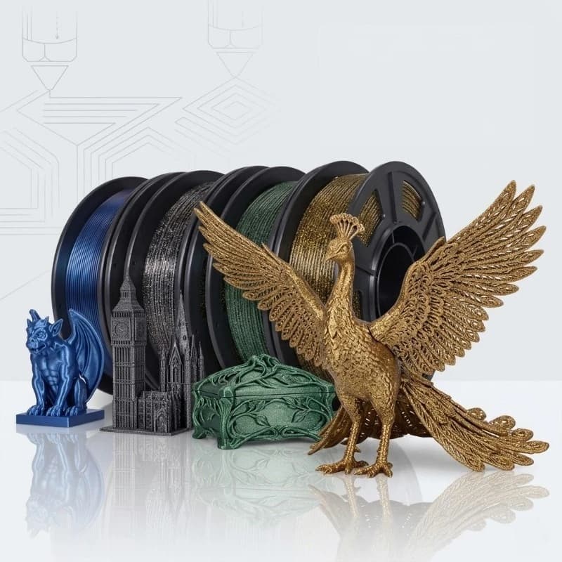 3D Printer Filament Galaxy PLA Filament 1.75mm, 250g*4pack, 3D Printing Filament, Multi Color Filament Glitter
