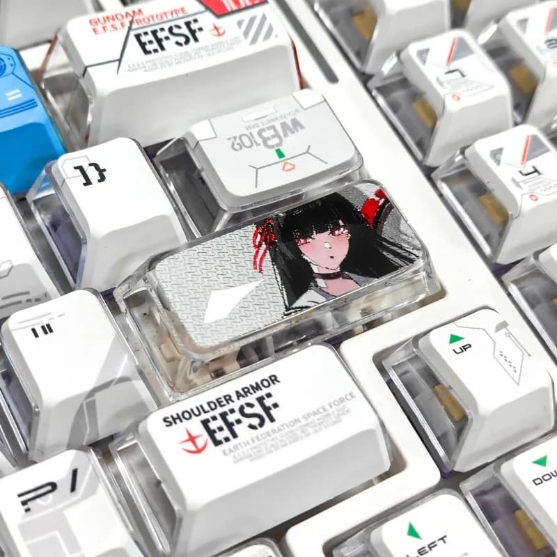 Wuthering Waves Chisa Kuchiba Single Cartoon 2.25U Keycap Anime Game Cross-axis Mechanical Keyboard Translucent Keycap Toy Gift