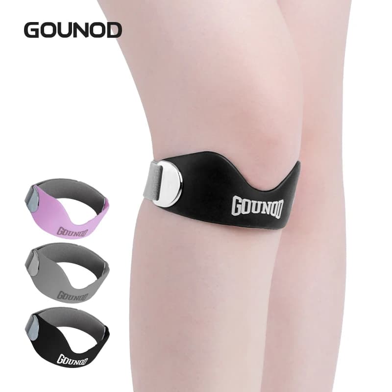 Fascia per Tendine Rotulee per Alleviare il Dolore, Supporto Stabilizzatore per Basket, Fascia in Silicone Elastica con Anello Rotulare