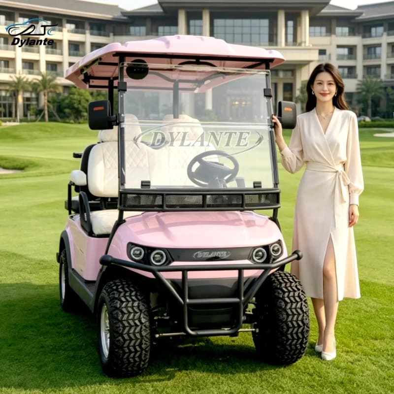 Dylante Four Seats Off Road Buggy Lithium Battery 4000W Motor With Solar Panel CE Certified 4+2 Seater Electric Golf Cart
