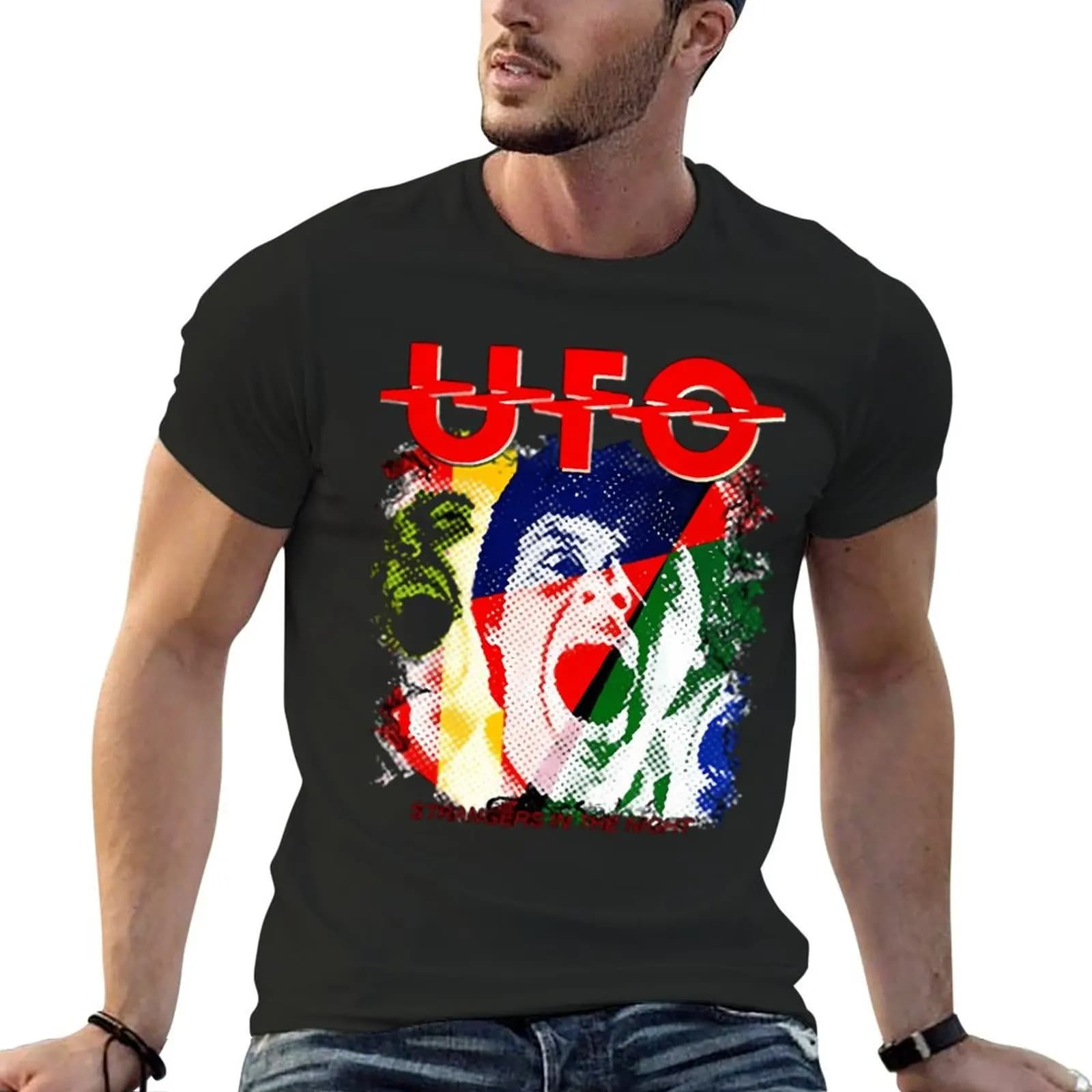 Funny Ufo Band T-Shirt graphic t shirts shirts graphic heavy weight t shirts for men