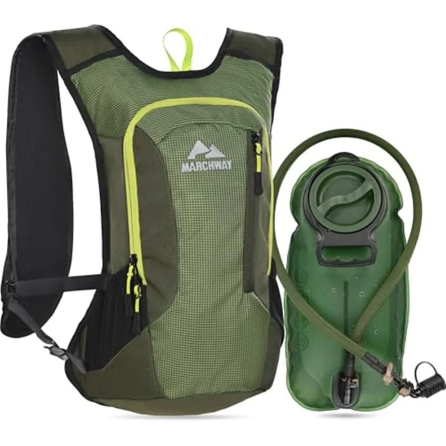 Zaino idrico leggero con cinghie a gilet e sacca d'acqua in TPU da 2,5 litri, versatile ed elegante con tasche multiple per l'escursionismo