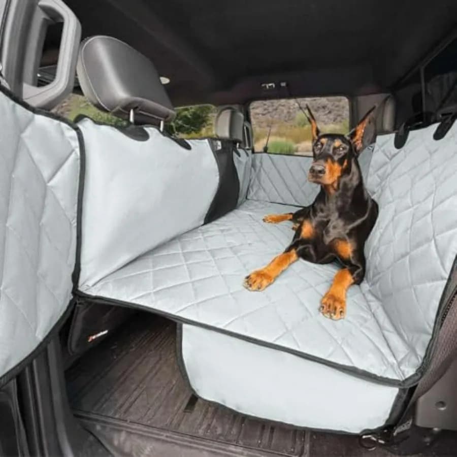 Back Seat Extensor with Cane Rigid Fund, Waterproof Covers for Cars, Resistant Seat Covers for Cars, SUVs and Trucks